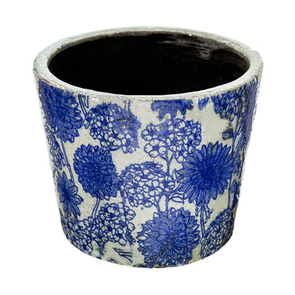 6 Inch Blue And White Terracotta Planter Four Styles