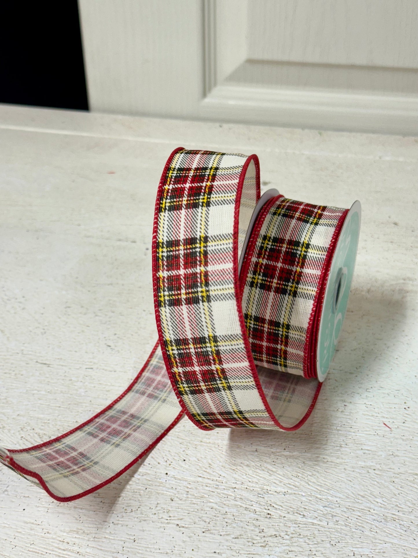 1.5 Inch By 10 Yard Traditional Christmas Plaid Ribbon