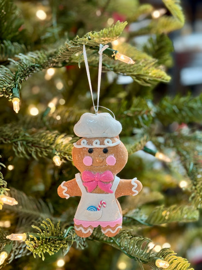 4.75 Inch Clay Gingerbread Cookie Ornament Boy Or Girl