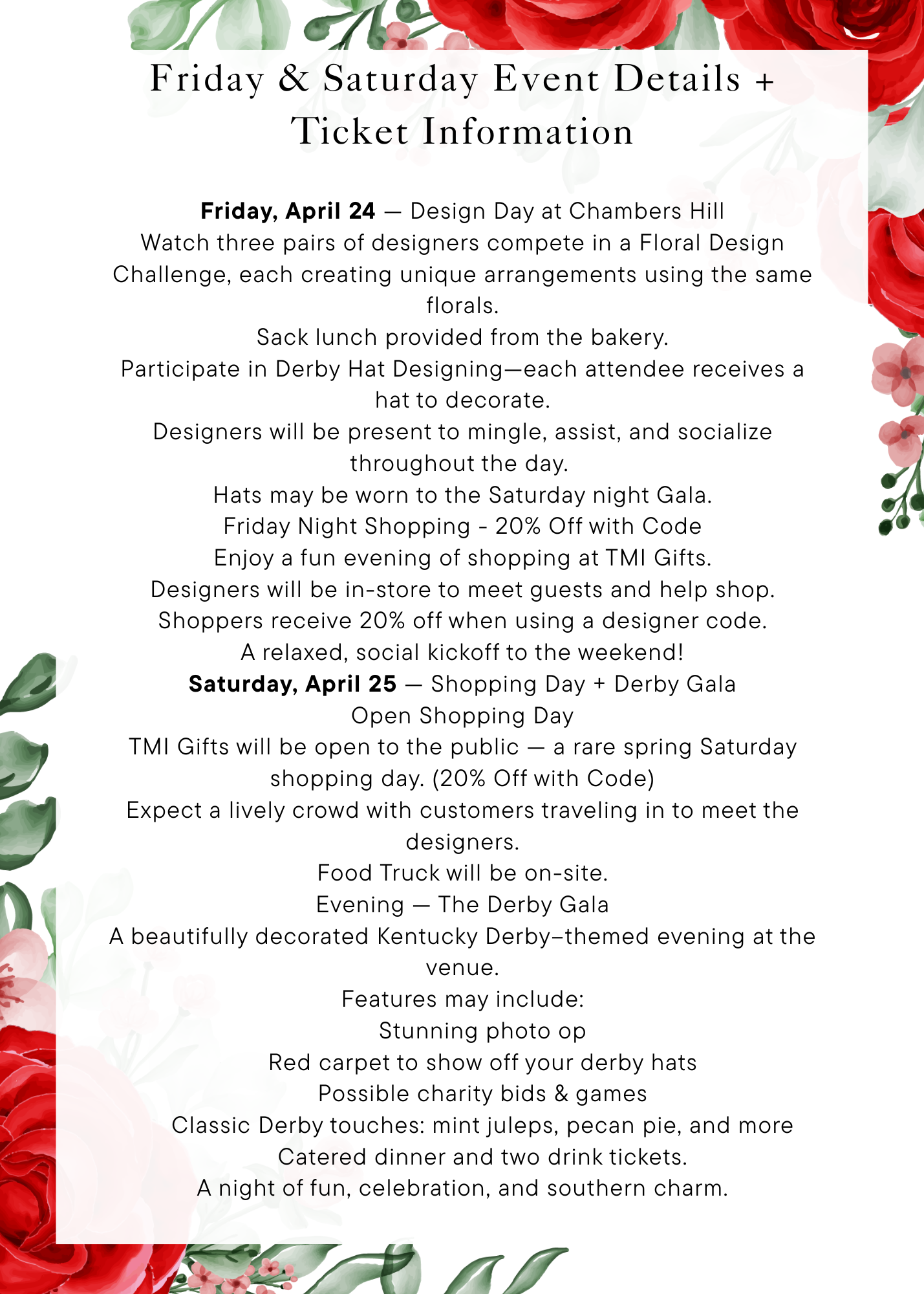 Derby Gala Event Ticket