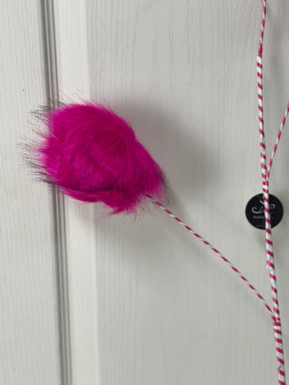 36 Inch Hot Pink Fuzzy Ball Spray