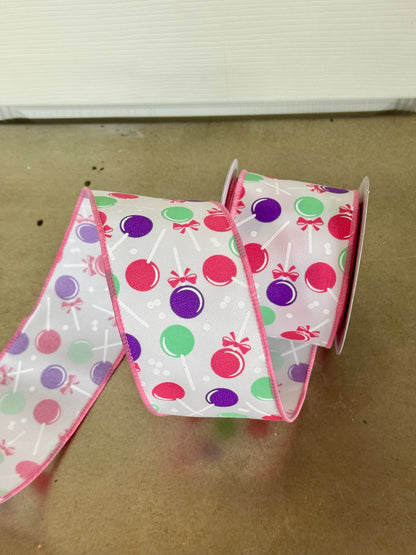 2.5 Inch By 10 Yard Pastel Lollipop Ribbon