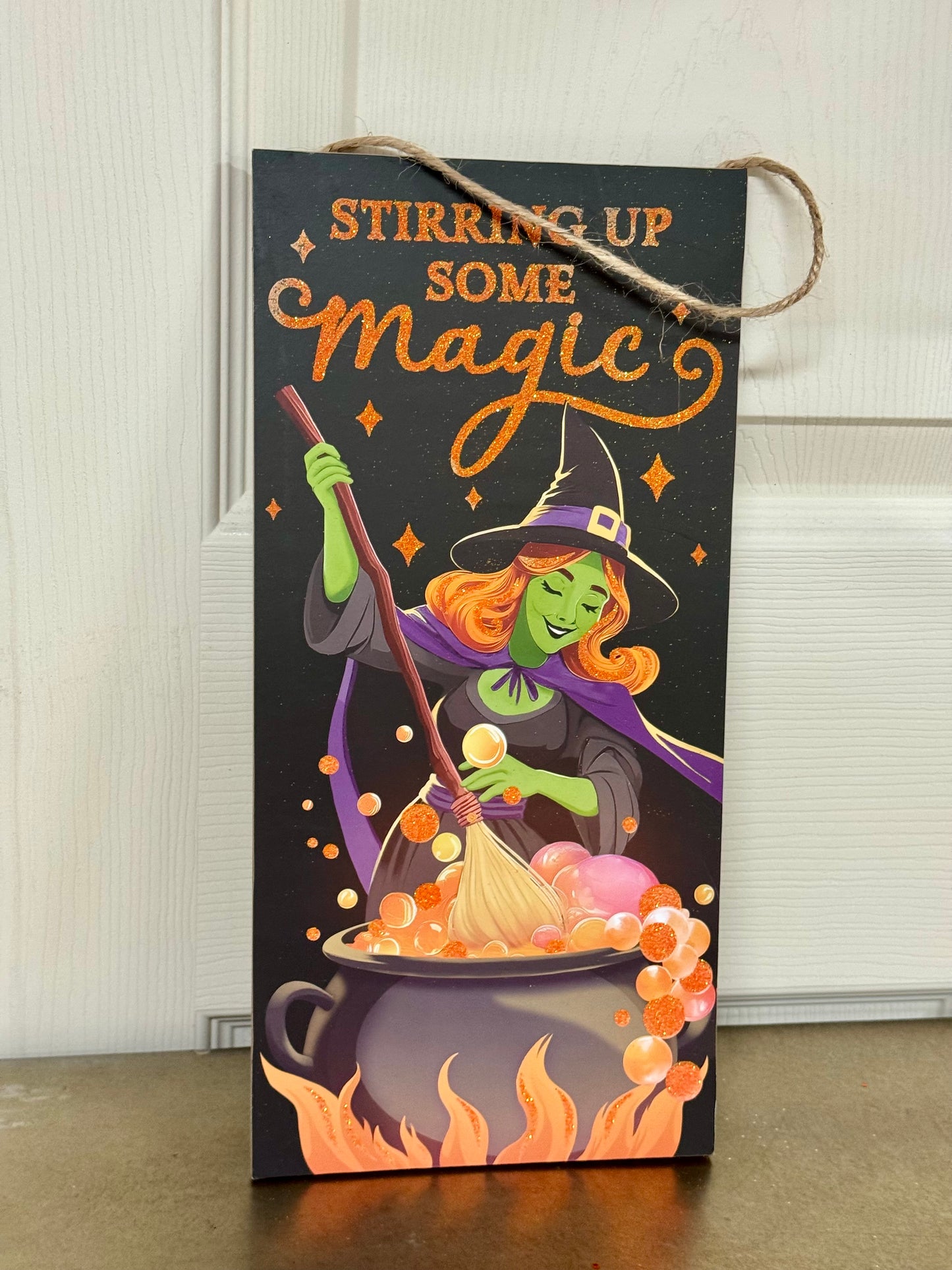 12.5 Inch Stirring Up Some Magic Wooden Sign