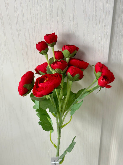 21.5 Inch Red Ranunculus Spray