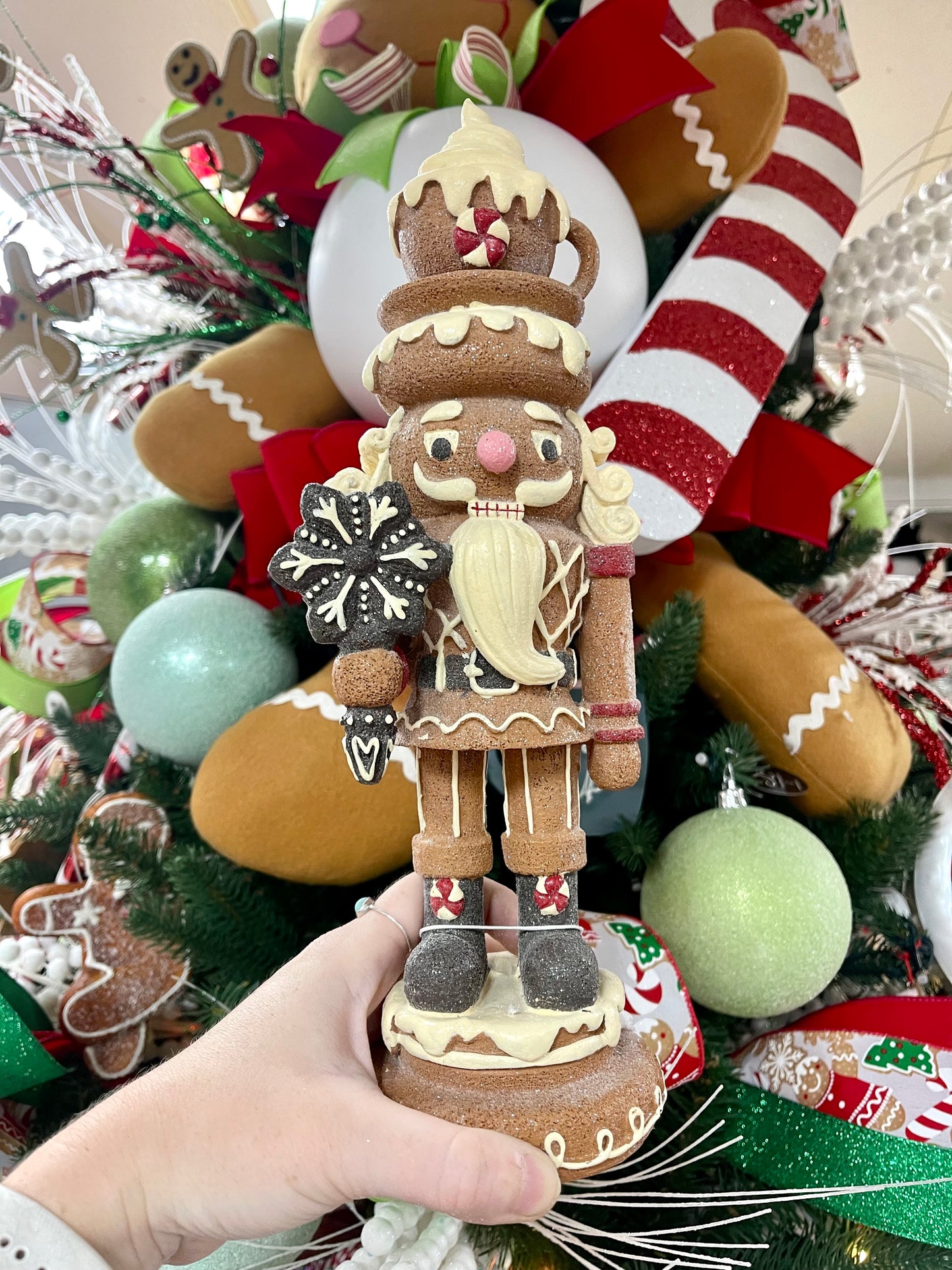 Resin Candy Gingerbread Nutcracker Decor Two Styles