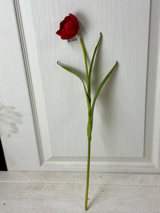 21 Inch Red Tulip Spray