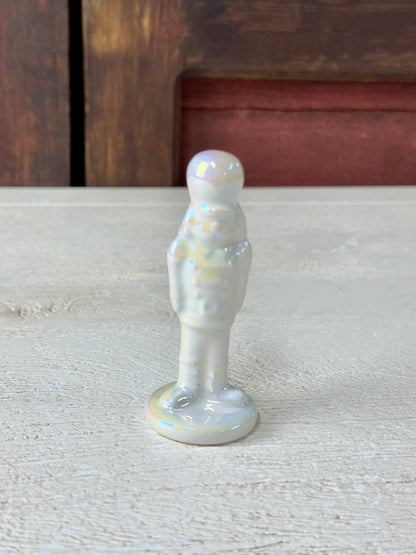 Iridescent Ceramic Standing Nutcracker