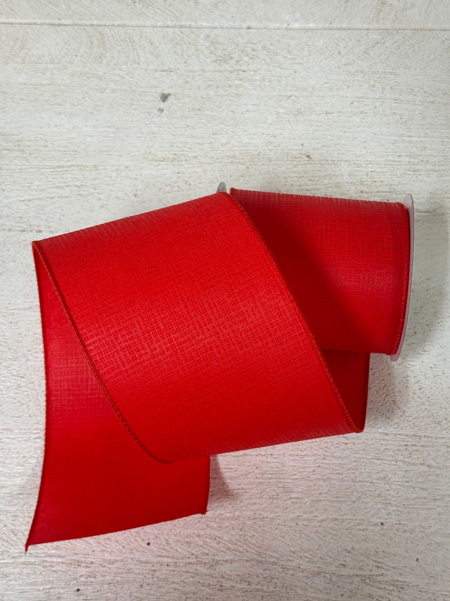 4 Inch By 10 Yard Red Cross Hatch Ribbon