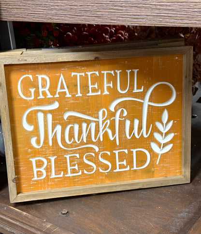 Wood Harvest Engraved Sign Two Styles