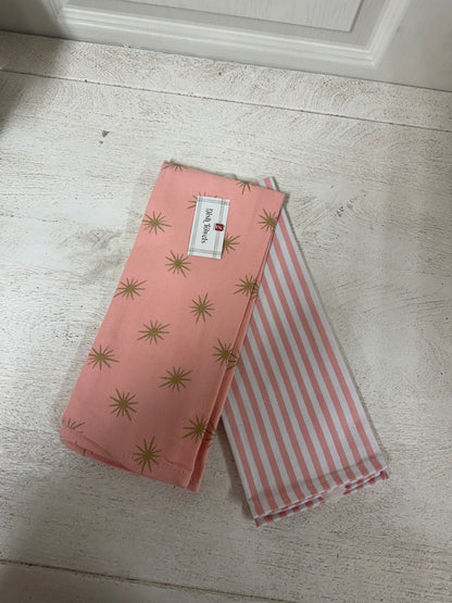 Pink Pack Of Two Dish Towels