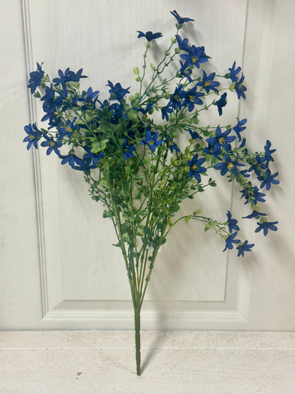 22 Inch Navy Blue Mni Flower Bush