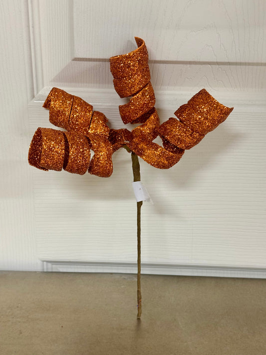 11 Inch Copper Glitter Curl Pick