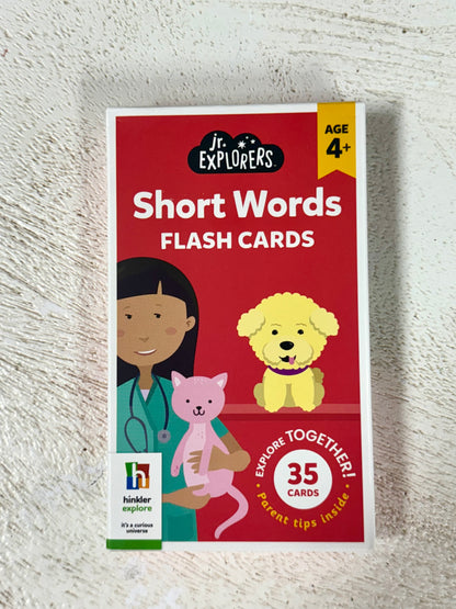 Jr. Explorers Short Words Flash Cards