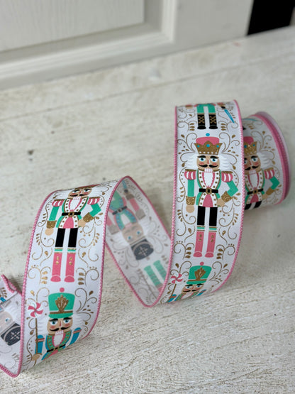 2.5 Inch By 10 Yard Pastel Nutcracker Ribbon