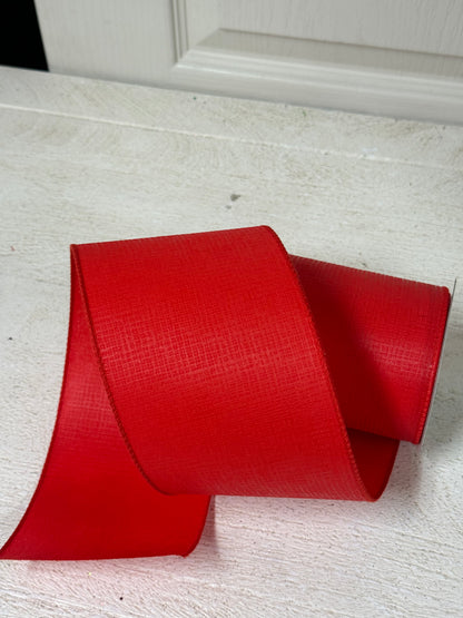 4 Inch By 10 Yard Red Cross Hatch Ribbon