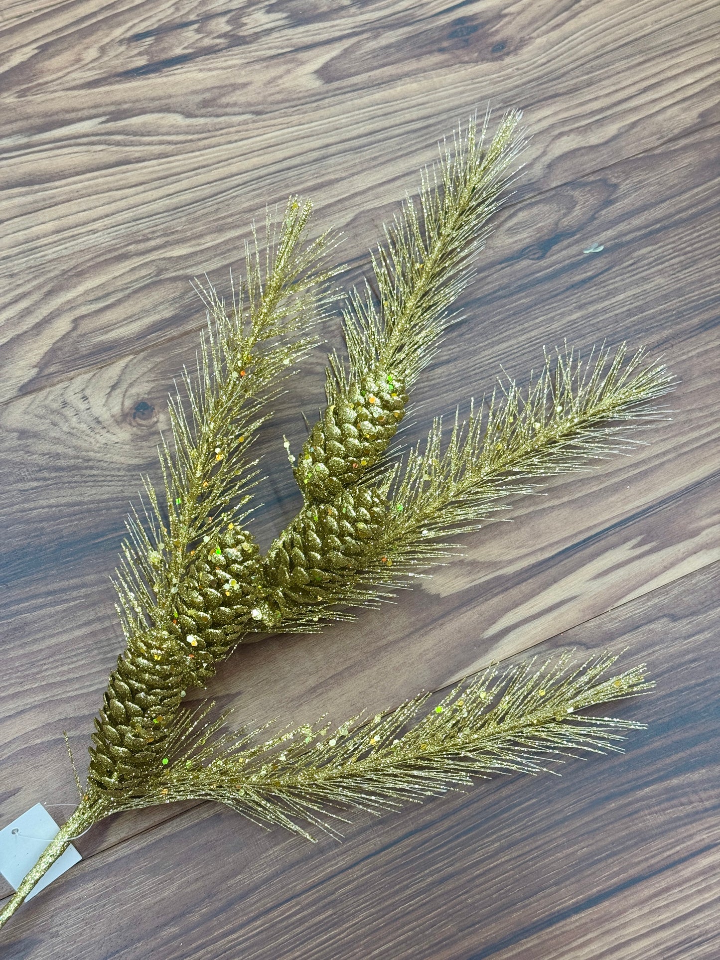 33 Inch Gold Glitter Pinecone Spray