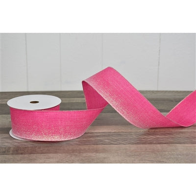 2.5 Inch By 10 Yard Vibrant Pink Ombre Glitter Ribbon