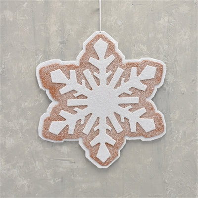 16.5 Inch Giant Gingerbread Snowflake Cooking Hanging Ornament