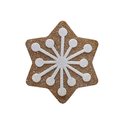 9 Inch Gingerbread Snowflake Ornament