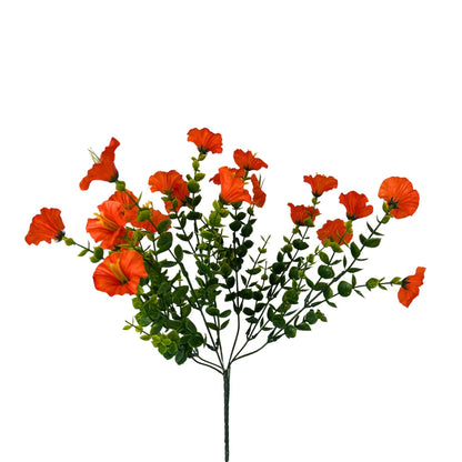 14 Inch Orange Mini Morning Glory Bunch