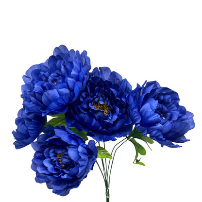 18 Inch Royal Blue Large Peony Bush
