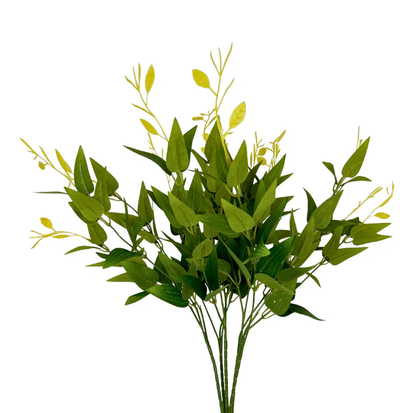 21 Inch Two Tone Green Clematis Leaf Bush