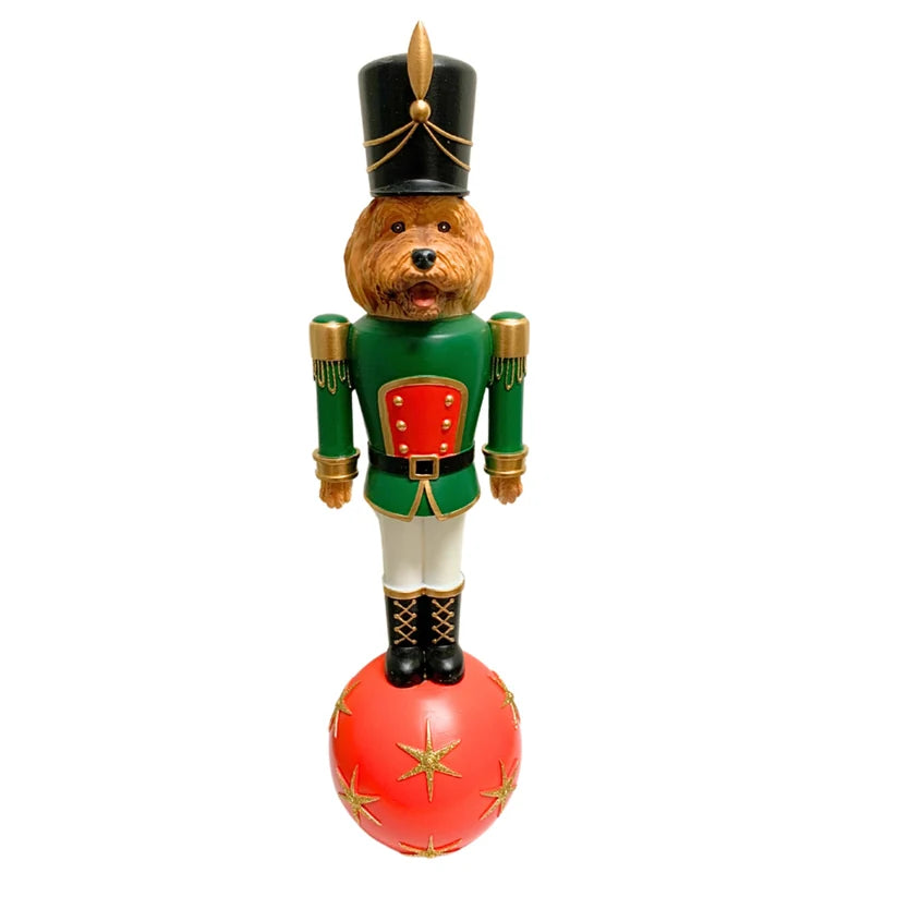 14.8 Inch Poodle Nutcracker Resin Décor