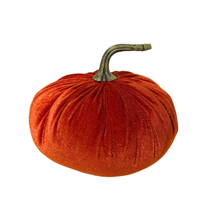 12 Inch Rust Fabulous Fall Velvet Pumpkin