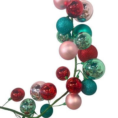 70.8 Inch Multi Color Christmas Balls Garland
