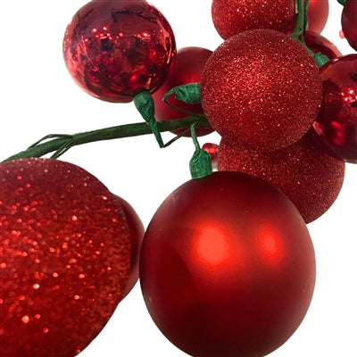 70.8 Inch Red Christmas Balls Garland
