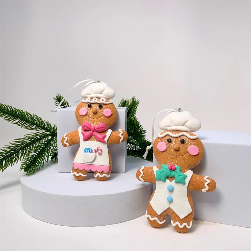 4.75 Inch Clay Gingerbread Cookie Ornament Boy Or Girl