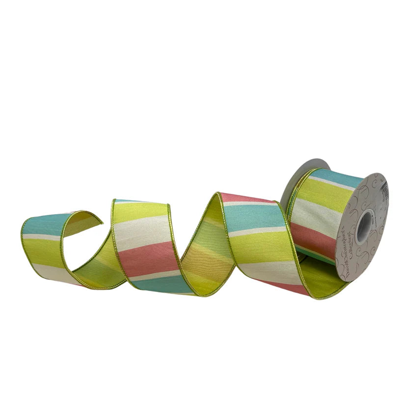 David Christopher 2.5 Inch By 10 Yard Spring Block Pattern Ribbon