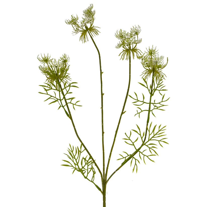 32 Inch White Queen Anne's Lace Spray