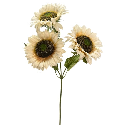 25 Inch Sunset Meadows Cream Sunflower Stem