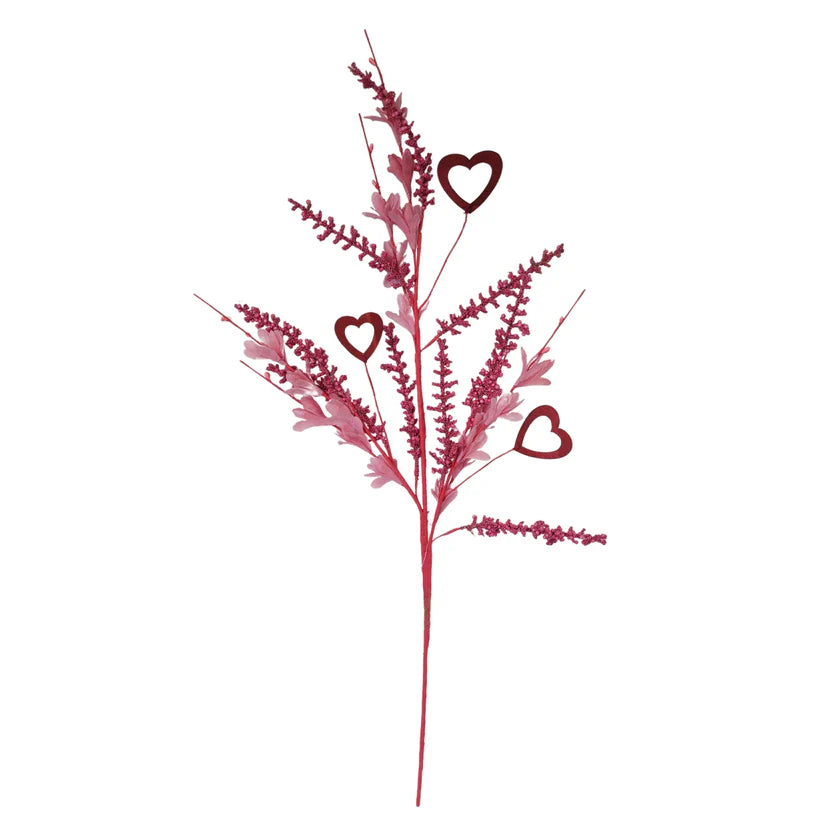 32 Inch Pink Heartfelt Berry And Flower Spray