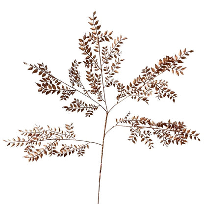 35 Inch Copper Metallic Tea Leaf Branch