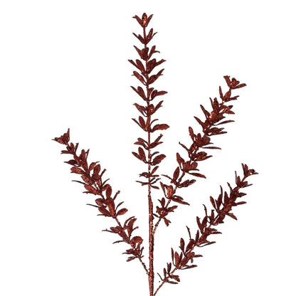 28.5 Inch Red Glittered Rosemary Spray