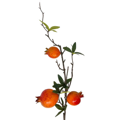23 Inch Orange Pomegranate Stem