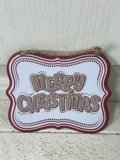 5 Inch Tin Gingerbread Sign Three Styles