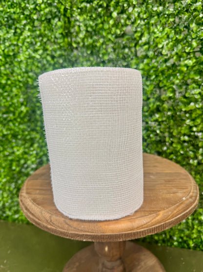 6 Inch by 20 Yard White Glamour Designer Netting