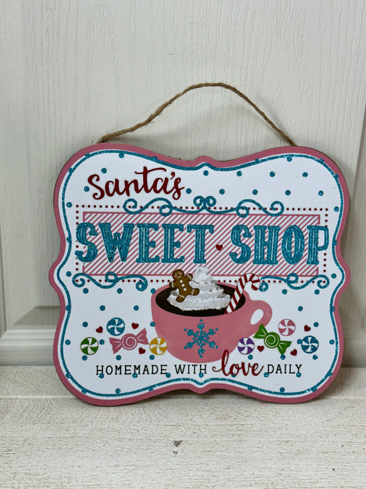 Santa's Sweet Shop Sign