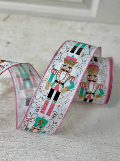 2.5 Inch By 10 Yard Pastel Nutcracker Ribbon