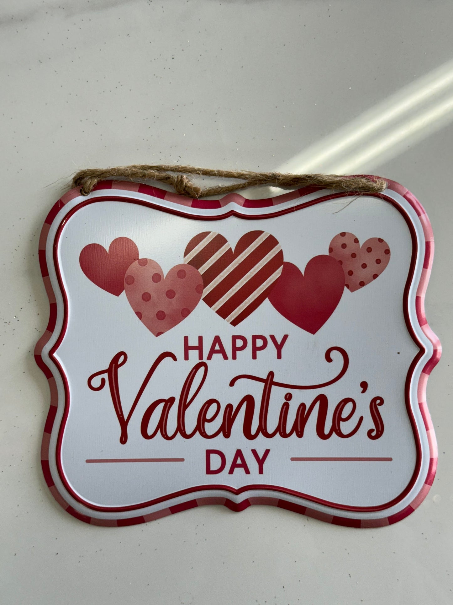 Tin Embosses Valentine Signs Three Styles