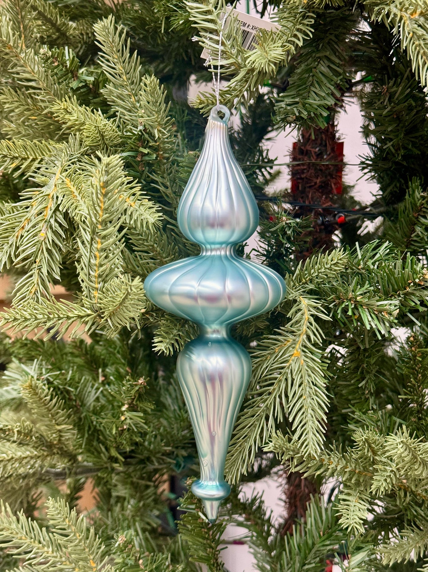 9.5-10 Inch Matte Icey Blue Glass Finials Three Styles