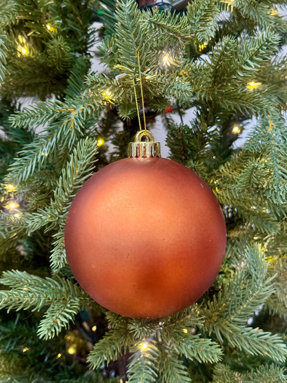 5 Inch Matte Chestnut Smooth Ornament Ball