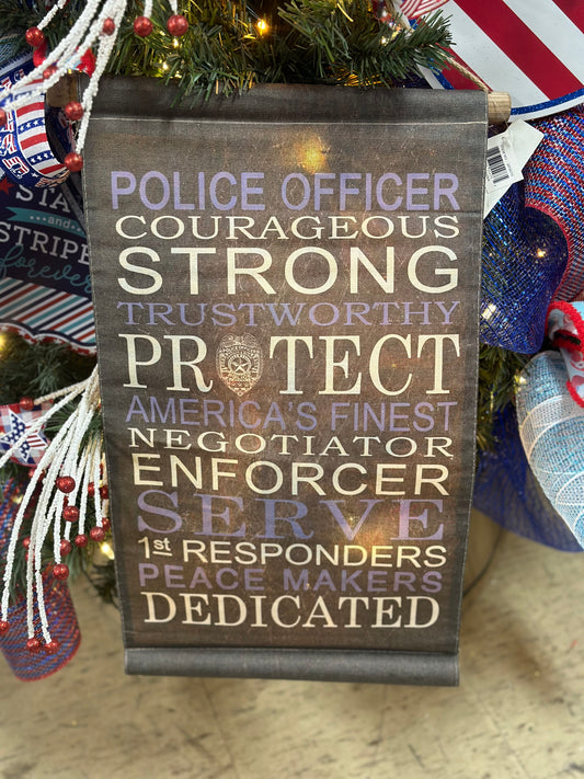 Police Officer Vinyl Banner