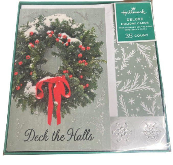 Hallmark Deluxe Cards with Designed Self-Sealing Envelopes & Seals