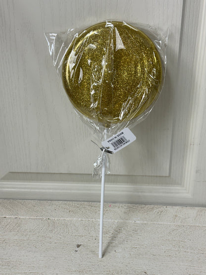 6 Inch Gold Glitter Lollipop With Stick