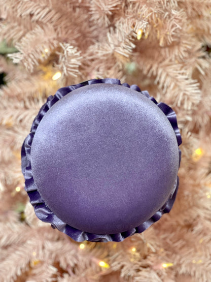 8.5 Inch Purple Fabric Scrumptious Macaroon Ornament