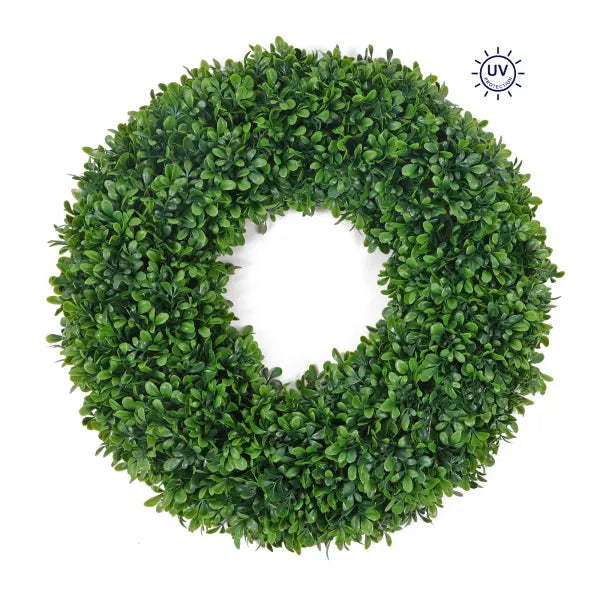 22 Inch Green Round Boxwood Wreath